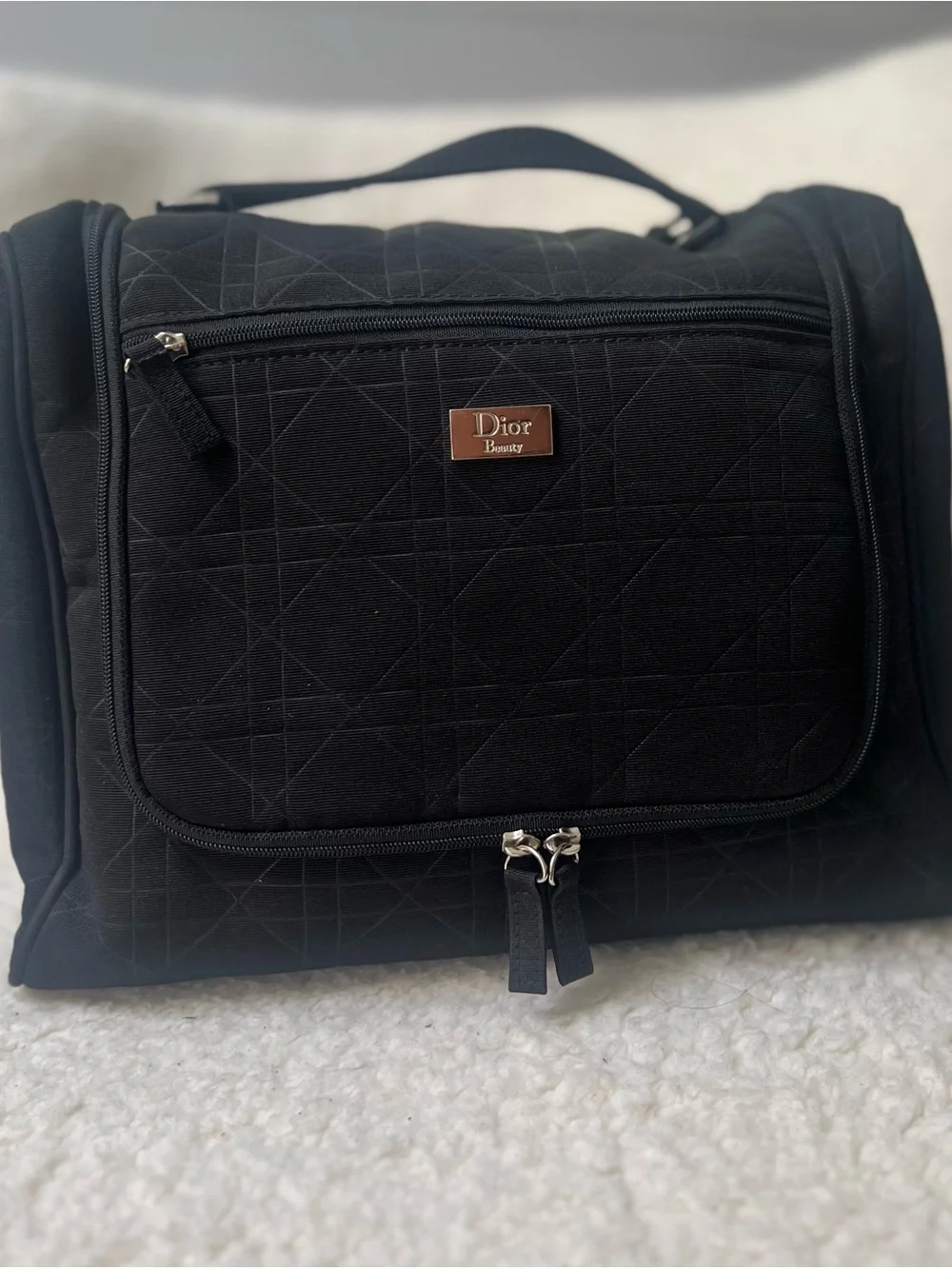 Dior Beauty Black Quilted Travel Toiletry Bag